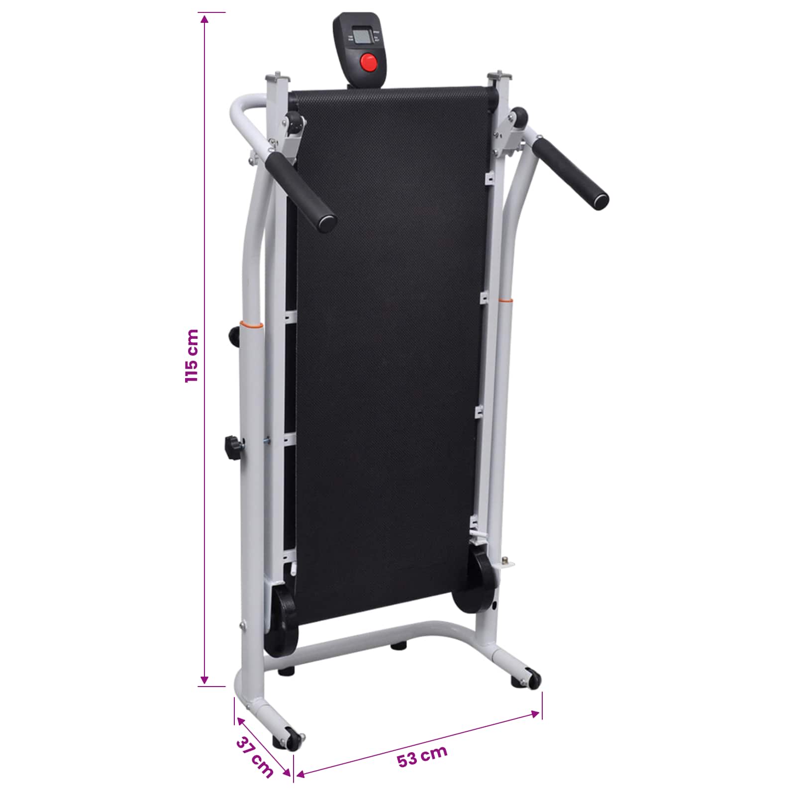 Mini-loopband inklapbaar 93x36 cm zwart - Afbeelding 7