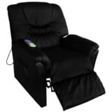 Electric Artificial Leather Massage Chair Black