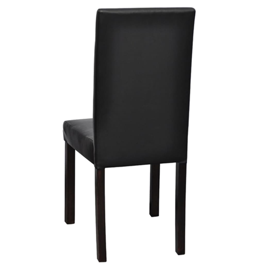 Set of 4 Brown Faux Leather Dining Chairs in Scandinavian Style vidaXL - Picture 11 of 12