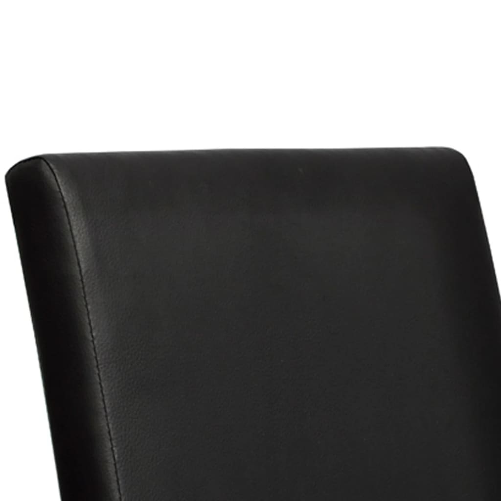 Set of 4 Brown Faux Leather Dining Chairs in Scandinavian Style vidaXL - Picture 12 of 12