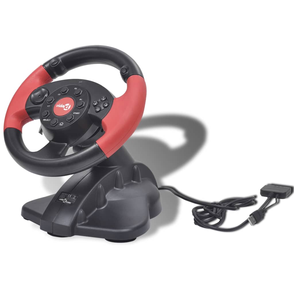 

vidaXL Gaming stuurwiel voor PS2/PS3/PC rood