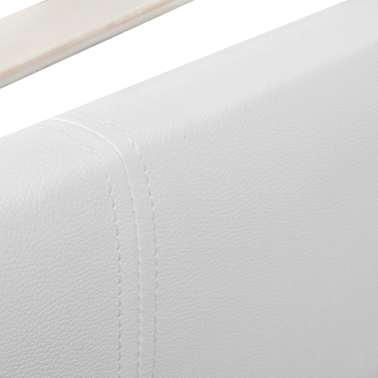 vidaXL Cama com colchão 180 x 200 cm couro artificial branco[7/12]