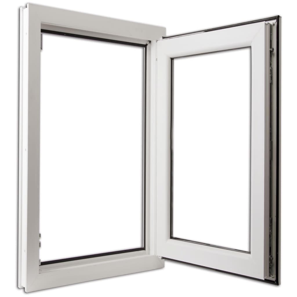 

vidaXL PVC raam met driedubbele beglazing en handvat links 600 x 1000 mm