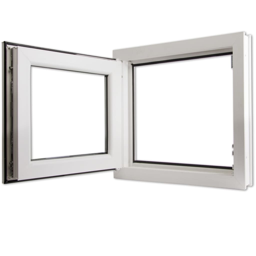 Háromrétegű bukó/nyíló PVC ablak jobb oldali kilinccsel 600 x 600 mm