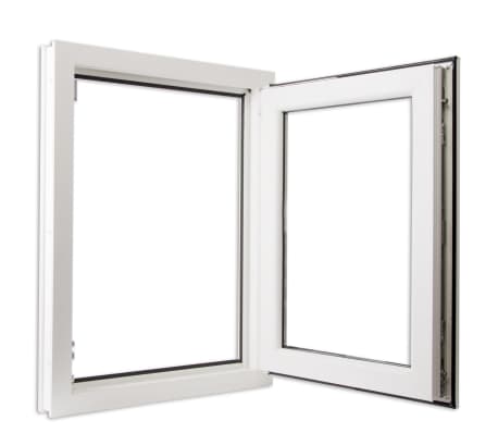 Otevíravě-sklopné okno, trojité sklo, PVC, klika vlevo, 600 x 900 mm