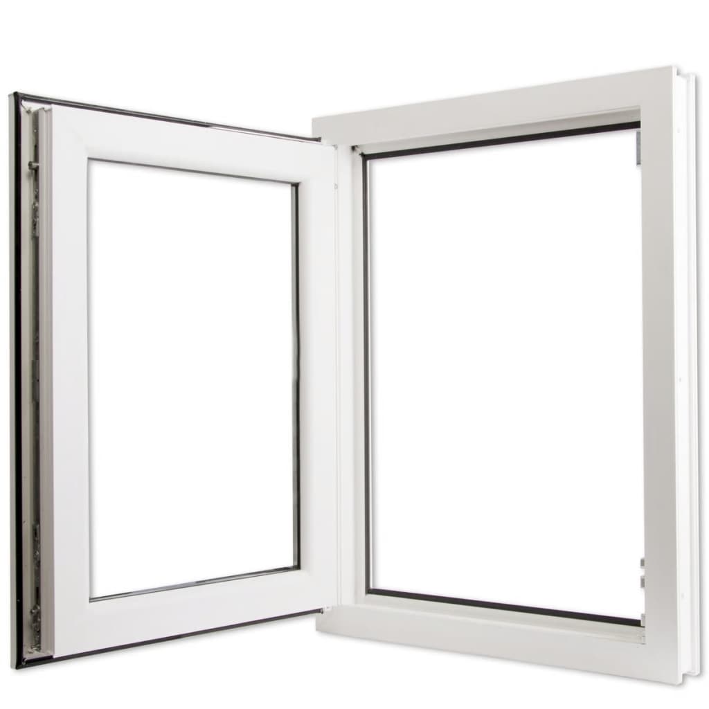 Treglasfönster PVC Dreh-kipp handtag på höger sida 600 x 900 mm