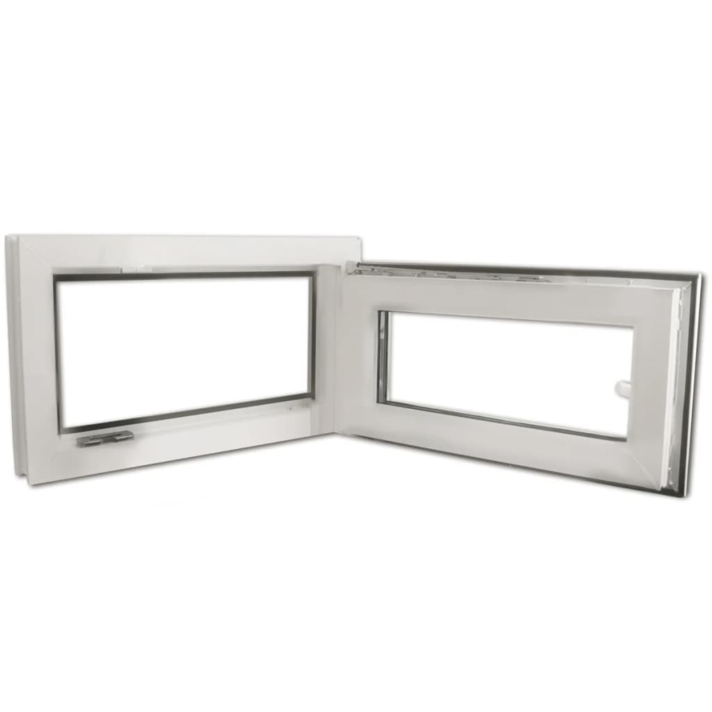 

vidaXL PVC raam met driedubbele beglazing en handvat links 600 x 400 mm