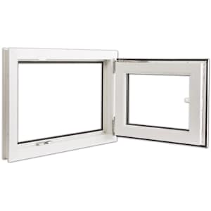 Okno PVC Potr&oacute;jna Szyba rączka z lewej Wymiar 800 x 500 mm