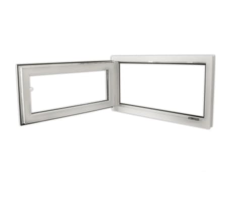 PVC raam met driedubbele beglazing en handvat rechts 900 x 500 mm