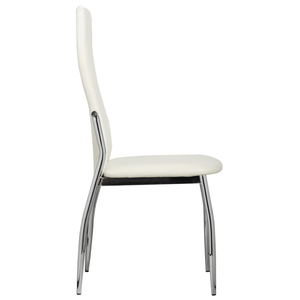 Kepooman 4pcs High Back Dining Chairs for Kitchen, White Kepooman 4pcs High Back Dining Chairs for Kitchen, White