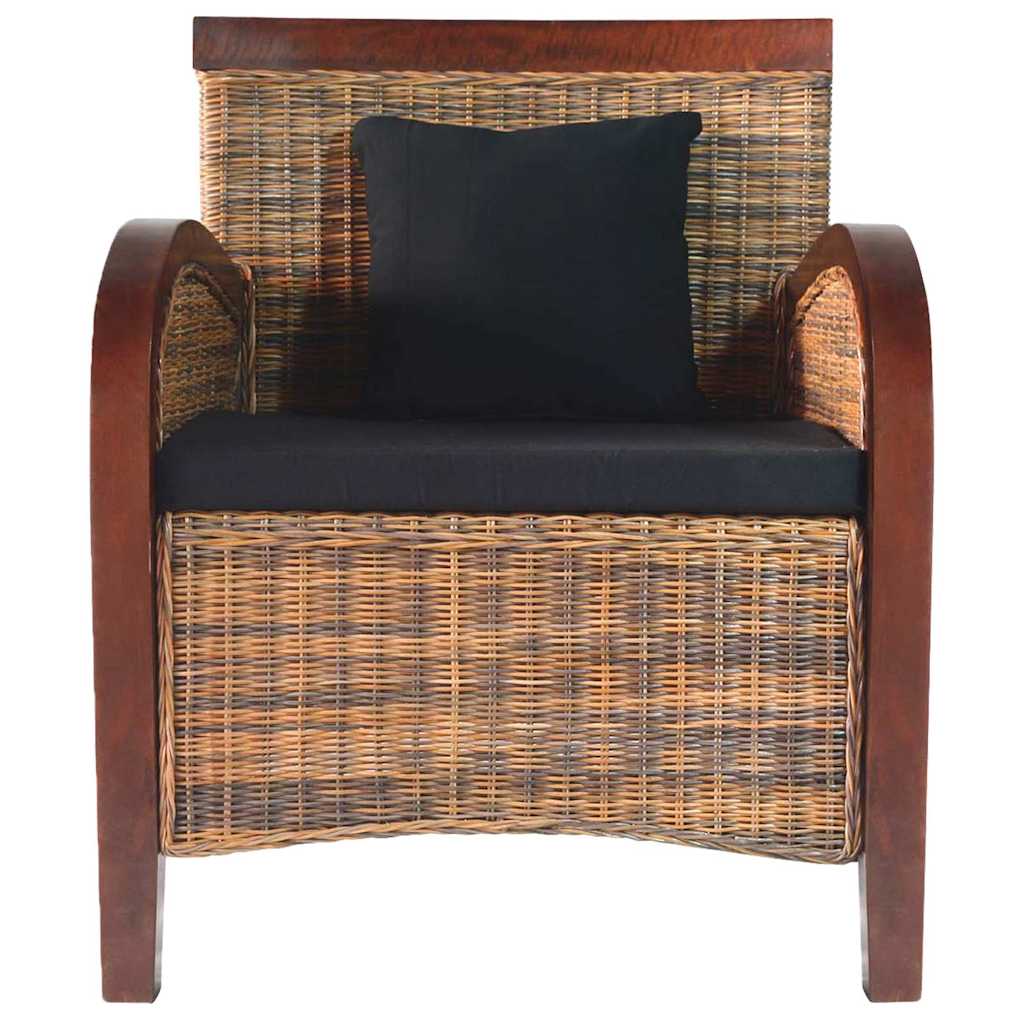 vidaXL Fauteuil handgeweven rattan afbeelding