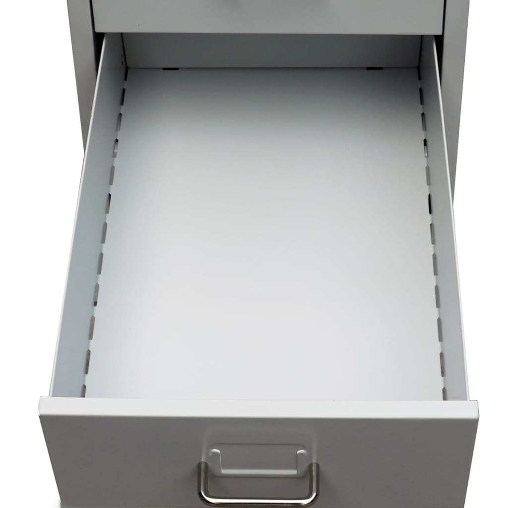 Registerschrank mit 5 Schubladen Grau 68,5 cm Stahl | Stepinfit.de