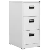 vidaXL File Cabinet with 3 Drawers Grey Metal