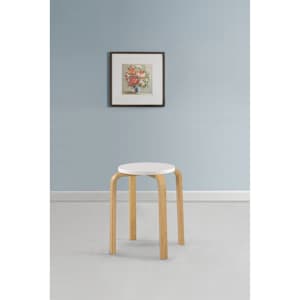 vidaXL Baro taburetės, 4vnt., baltos, i&scaron;lenkta mediena