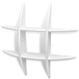 Hvit MDF vegghylle kube