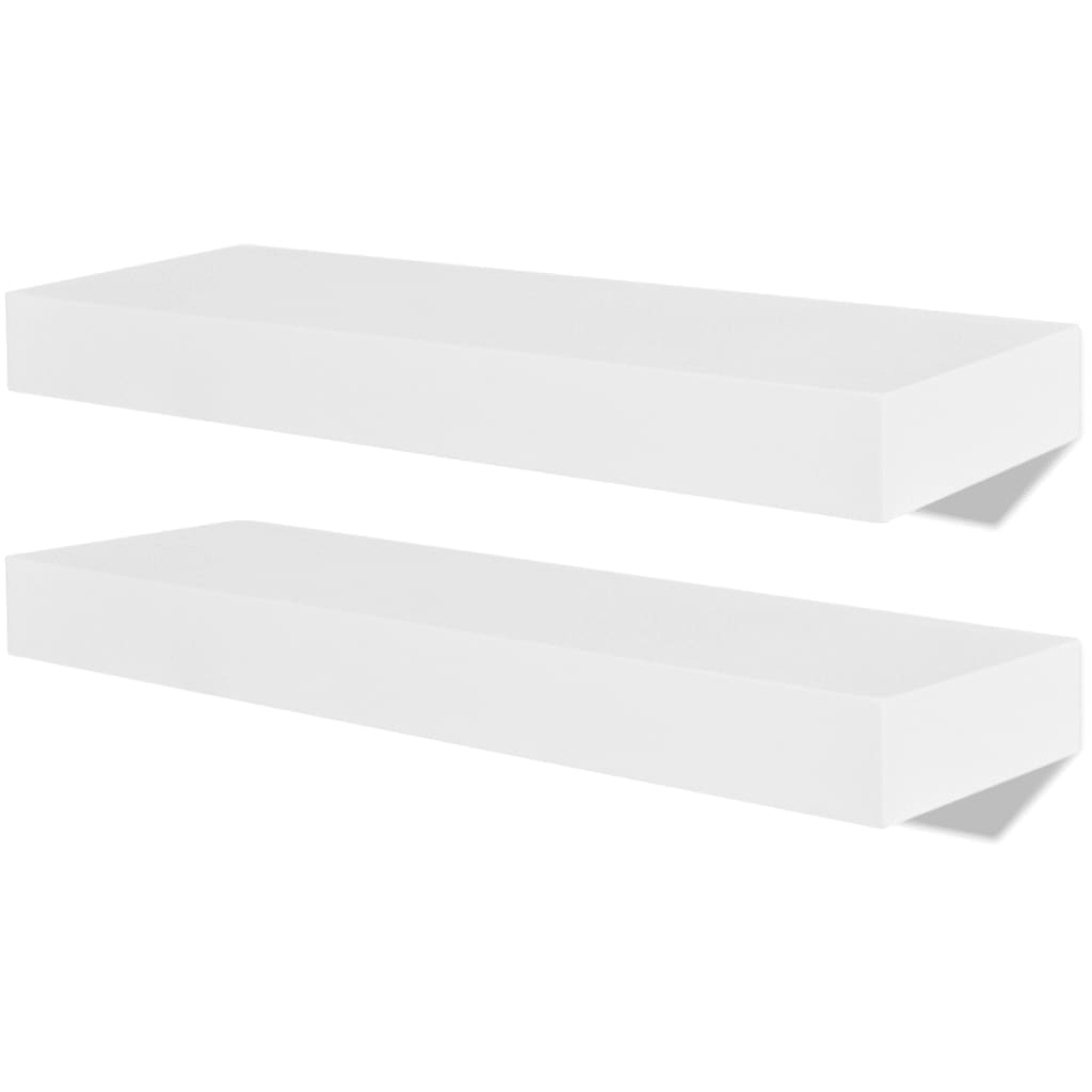 Estante Flotante De Pared 4 Uds Mdf Blanco 120x23,5x3,8 Cm Vidaxl