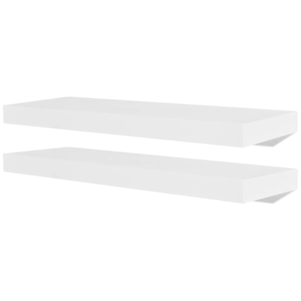 2/4x Floating Shelf White Wall-Mount Display Storage Hang Multi Sizes  vidaXL | eBay