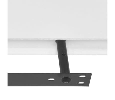 vidaXL 2 estanter/ías suspendidas de Tablero MDF Blanco para Libros//DVDs