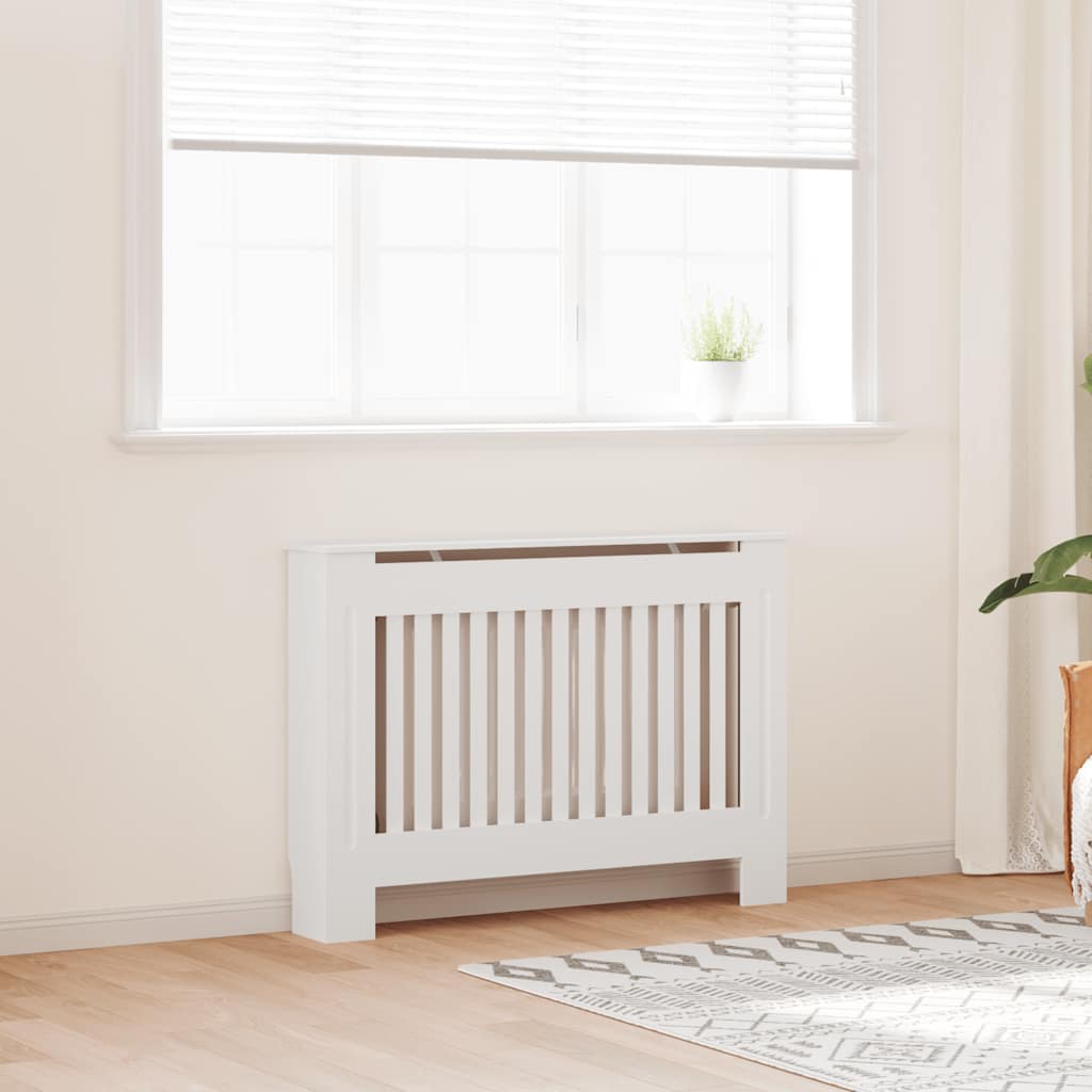 Mască de calorifer încălzire, dulap radiator, alb, 112 cm, MDF