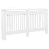 White MDF Radiator Cover Heating Cabinet 152 cm
