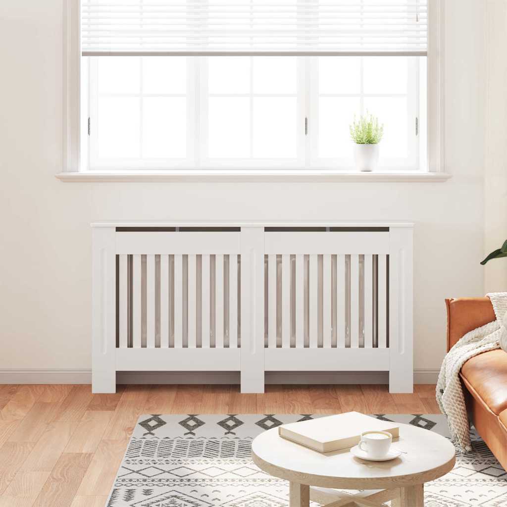 vidaXL Mască de calorifer, dulap radiator, alb, 152 cm, MDF