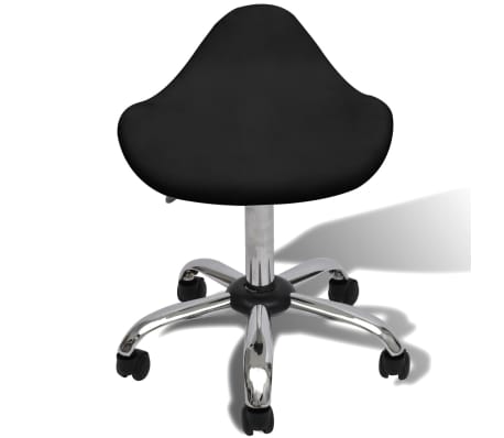 Professional Salon Spa Stool Swivel Black Curved Design