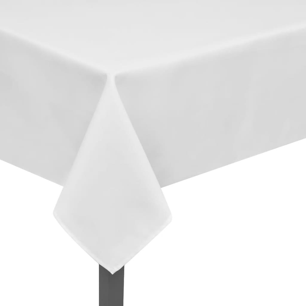 vidaXL Tafelkleden wit 5 stuks 190 x 130 cm