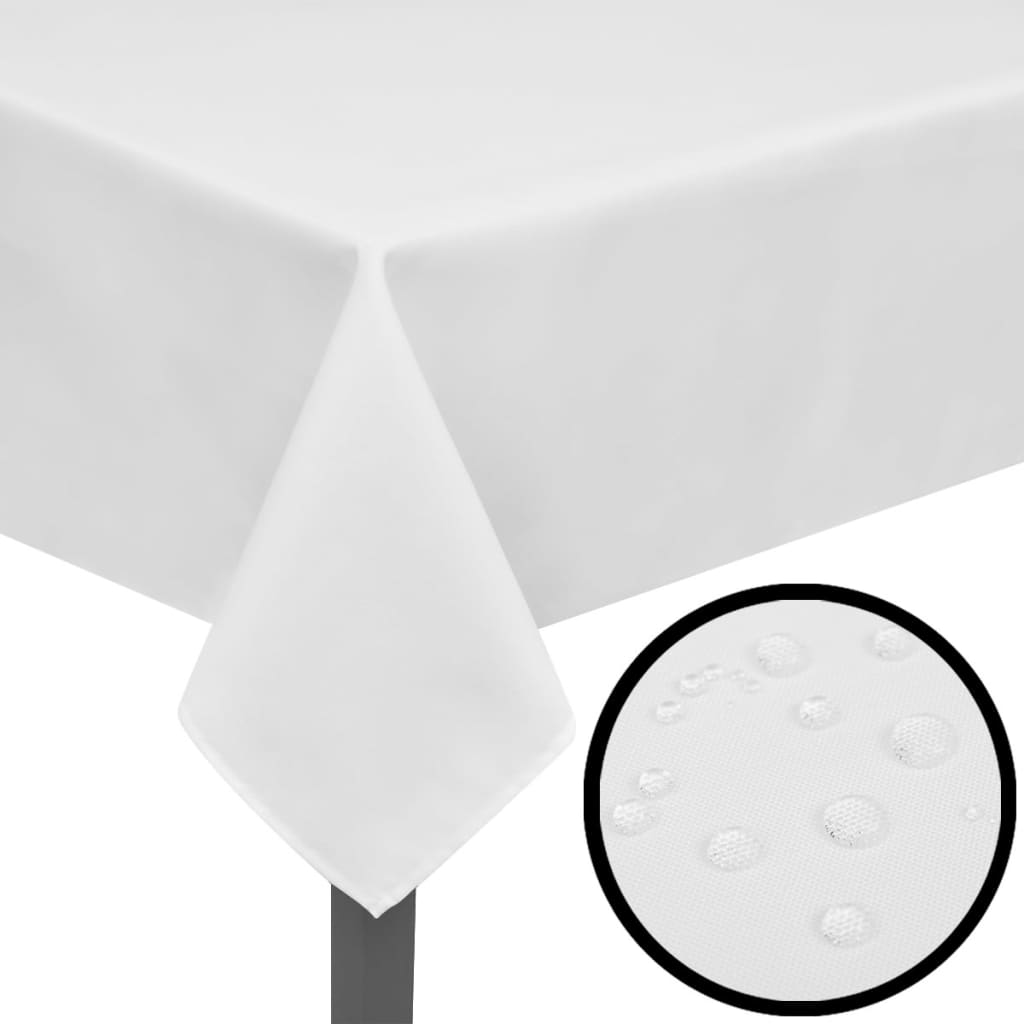 VIDAXL Tafelkleden wit 5 stuks 250 x 130 cm online kopen