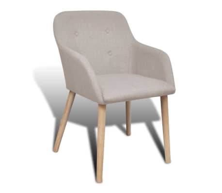 vidaXL Esszimmerstühle 4 Stk. mit Eichenrahmen Stoff | vidaXL.de