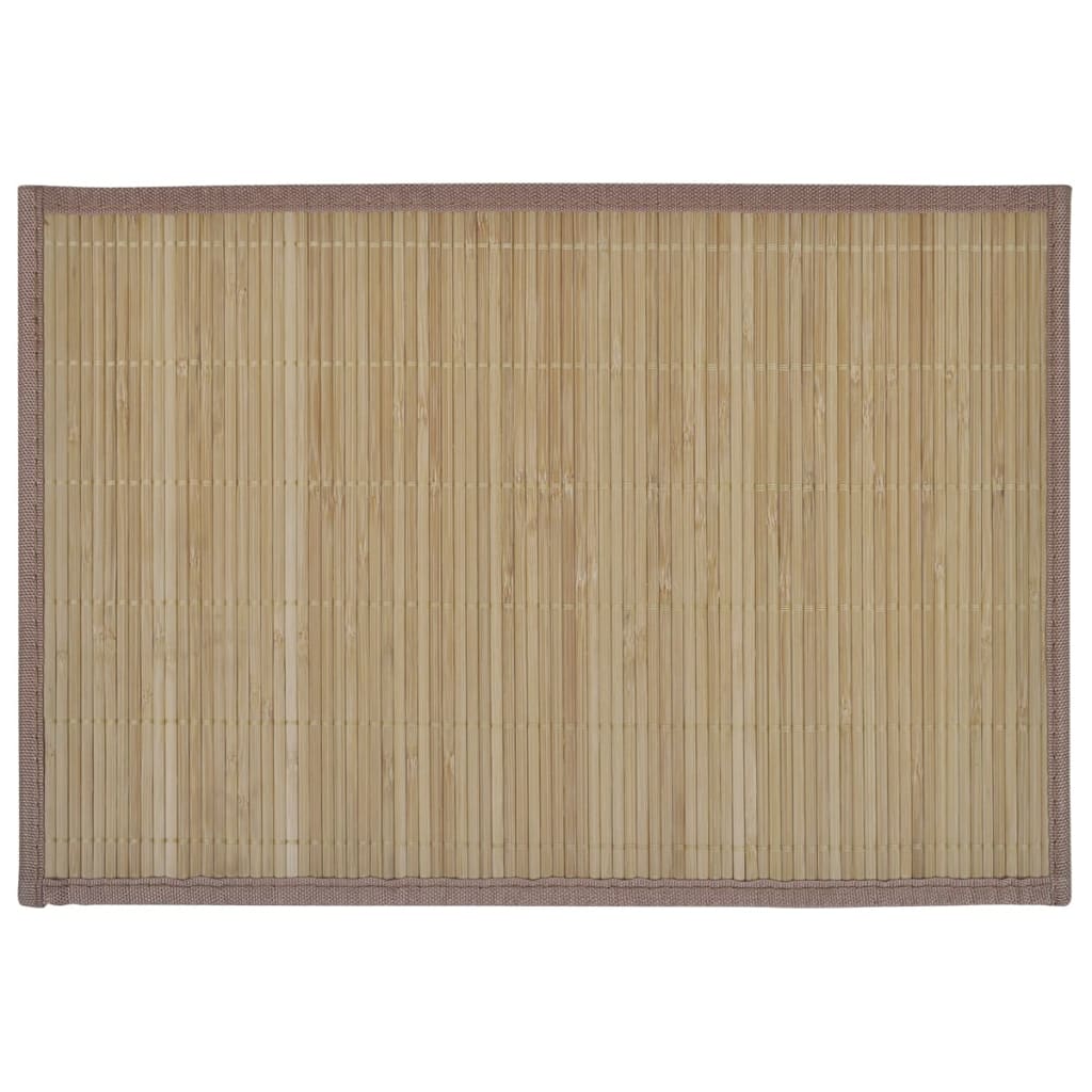 vidaXL 6 ks bambusových prostírání 30 x 45 cm hnědá