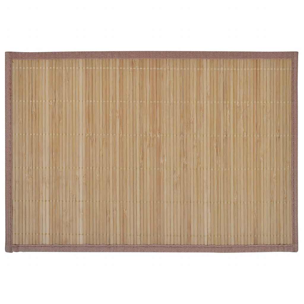 vidaXL 6 ks bambusových prostírání 30 x 45 cm hnědá
