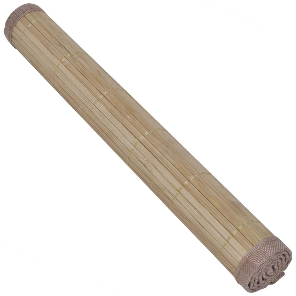 VidaXL - vidaXL 6 Placemats bamboe 30 x 45 cm bruin