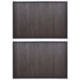 Bambu Kylpymatto 2 kpl 40 x 50 cm Tummanruskea