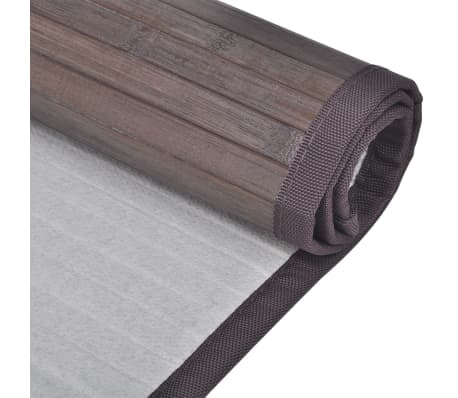 vidaXL Bamboo Bath Mat 60 x 90 cm Dark Brown