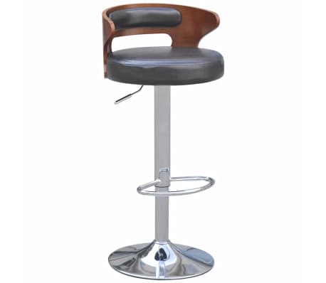 vidaXL Barové židle 2 ks rám z ohýbaného dřeva umělá kůže černé