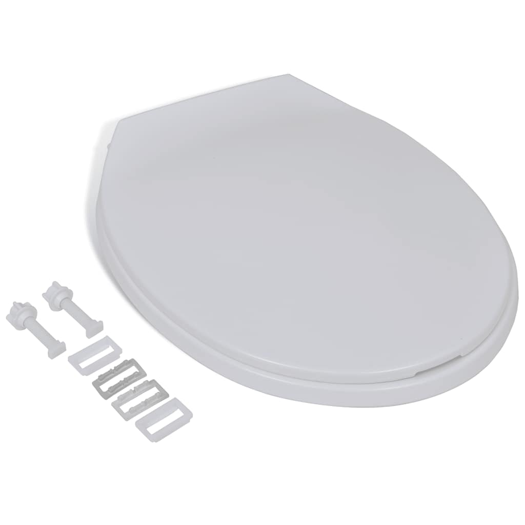 Thumbnail - vidaXL Toilettensitz mit Absenkautomatik Weiß Oval