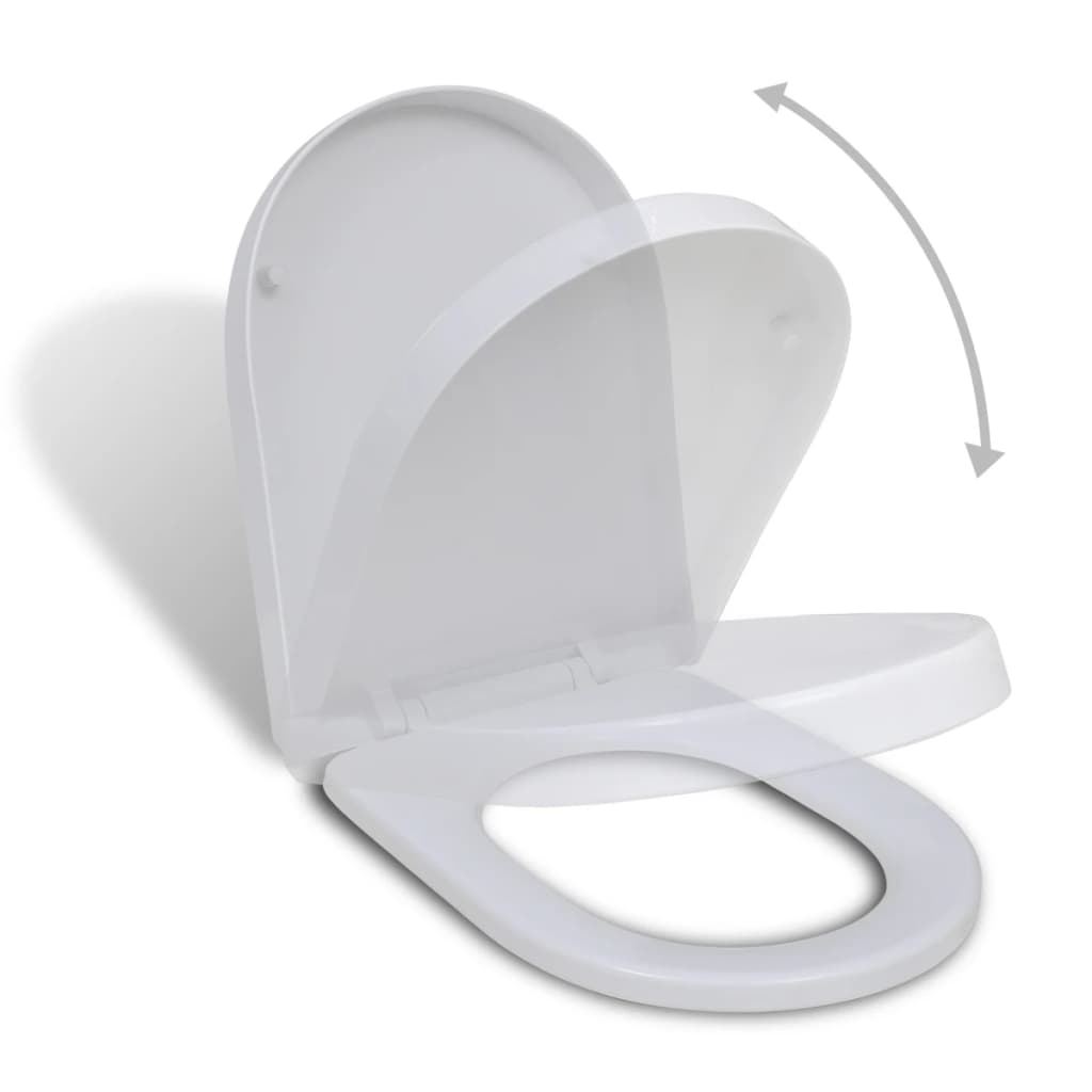 vidaXL Capac WC cu închidere silențioasă, alb, pătrat vidaXL