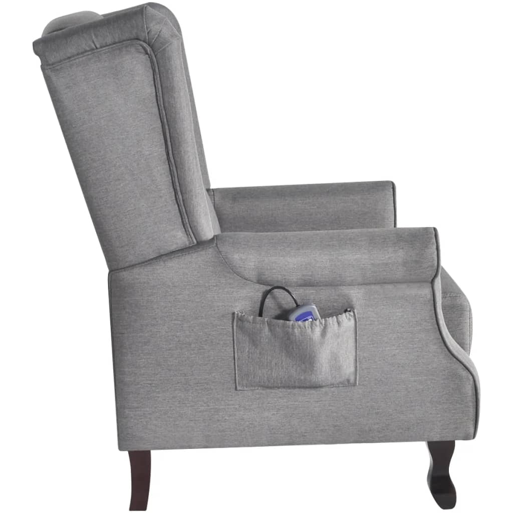 

vidaXL Massagestoel stof grijs