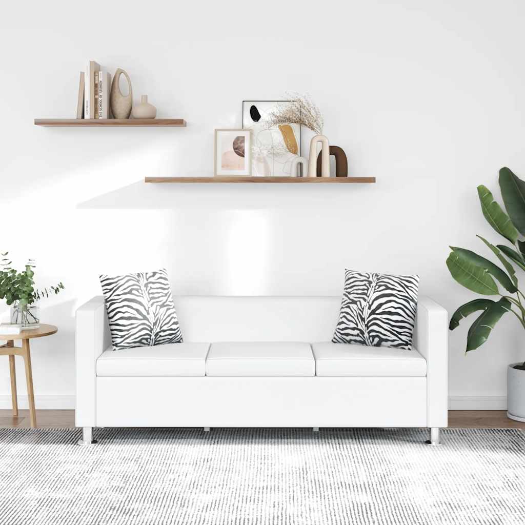 vidaXL Sofa 3-Sitzer Kunstleder Weiß