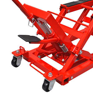 Hydraulický zvedák na motorku / čtyřkolku, 680 kg, červený - obrázek 3