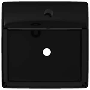 Keramická umyvadlová baterie do koupelny /přepadový otvor Black Square - obrázek 3