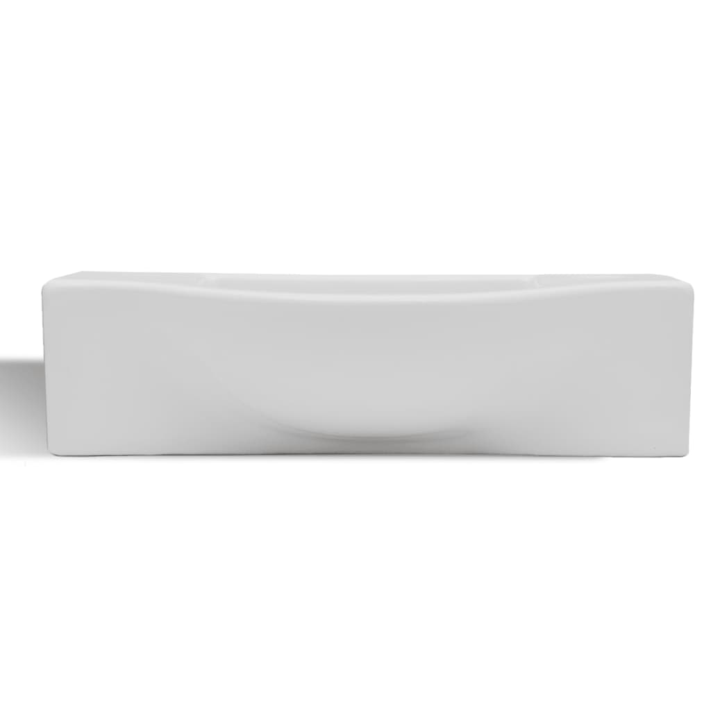 Vasque à Trou Pour Robinet Céramique Blanc Pour Salle De Bain VidaXL 14 width=274