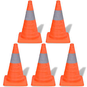 5 skládacích dopravních kuželů 42 cm - obrázek 2