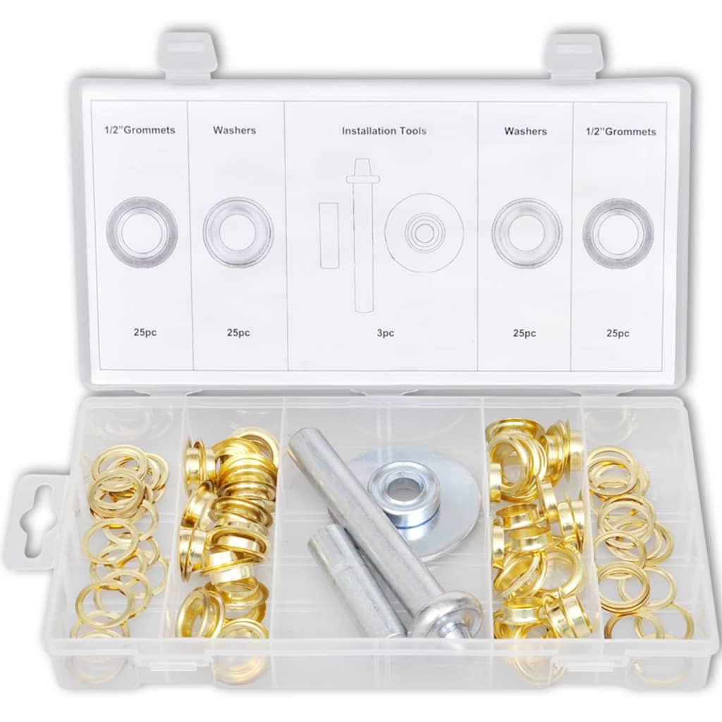 

vidaXL Dekzeil ogen reparatieset 103 st