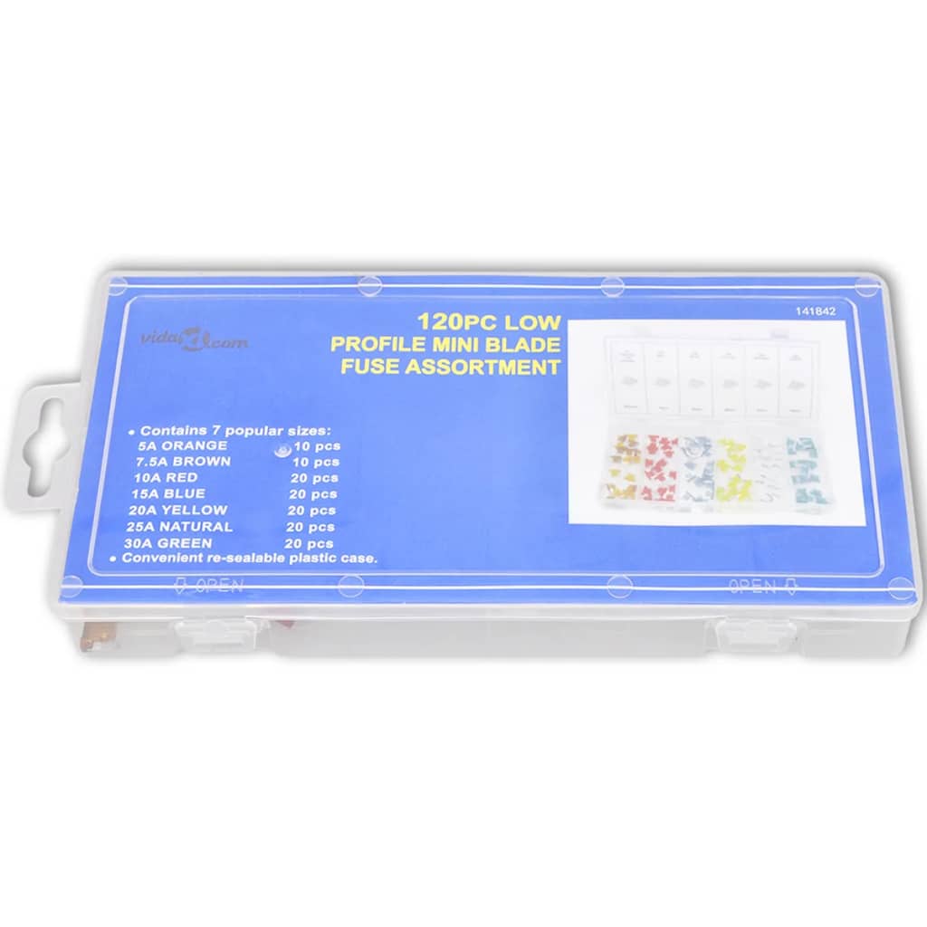 

vidaXL Set mini-autozekeringen laag profiel 120 st