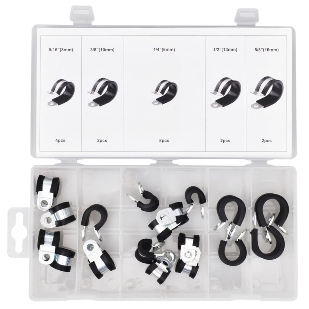 

vidaXL Set geïsoleerde klemmen rubber 18 st