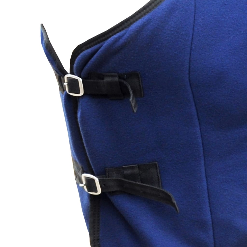 

vidaXL Fleecedeken met kruissingels 105 cm blauw