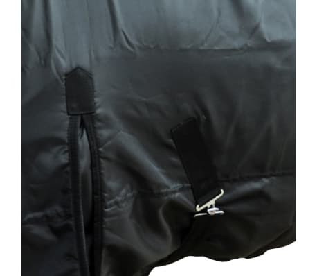 vidaXL Fleece deken dubbellaags 165 cm zwart