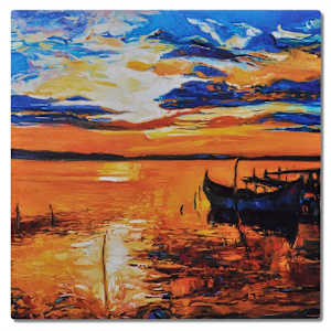 Stenski Infrardeči Panelni Grelec 400 W 60 x 60 cm z Dizajn Čolni