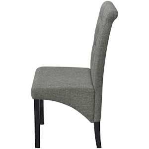 Jídelní židle 2 ks světle šedé textil - obrázek 4